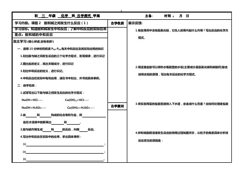 酸和碱之间发生什么反应1