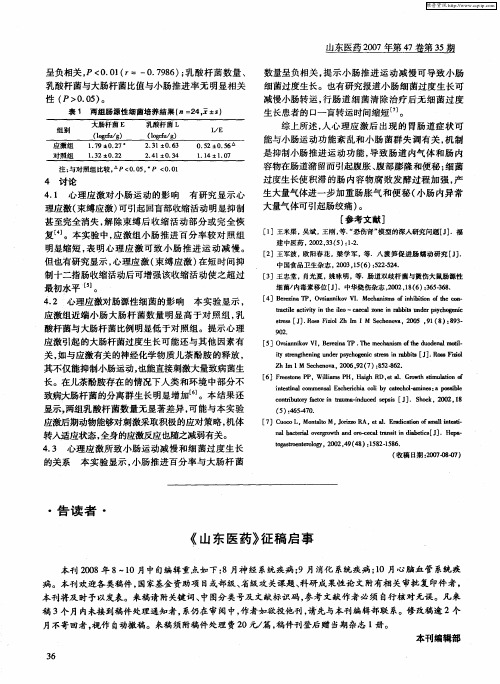 《山东医药》征稿启事