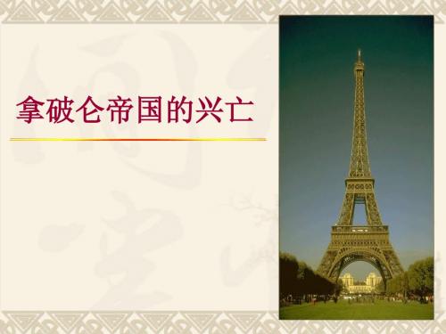 3.12《拿破仑帝国的兴亡》同步课件 冀教版九年级上