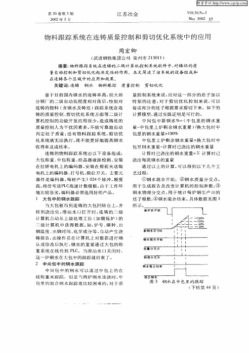 物料跟踪系统在连铸质量控制和剪切优化系统中的应用