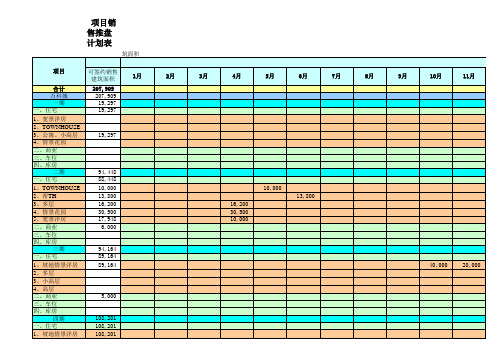 万科地产集团三年经营计划编制表格-XX项目