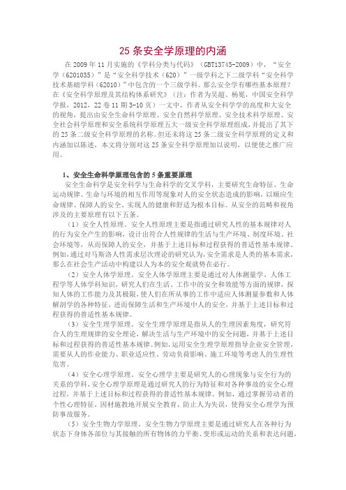 25条安全学原理的内涵