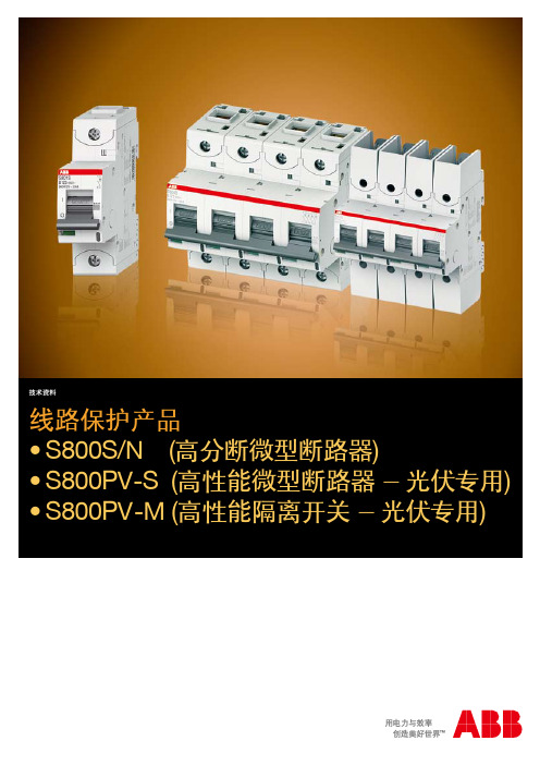 S800高分断微型断路器(光伏专用)中文