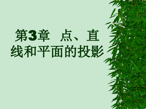 第3章__点、直线和平面的投影练习