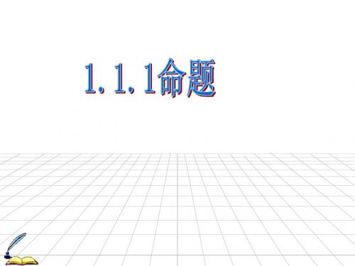 高二数学命题及其关系