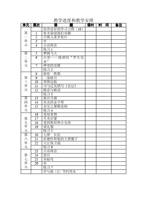 苏教版小学语文五年级下册教案全集(90页)