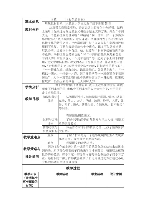 《彩色的非洲》