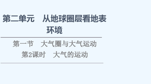 2021_2022学年新教材高中地理第2单元从地球圈层看地表环境第1节第2课时大气的运动课件鲁教版必