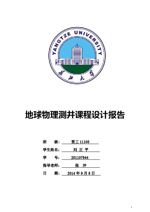 地球物理测井课设报告