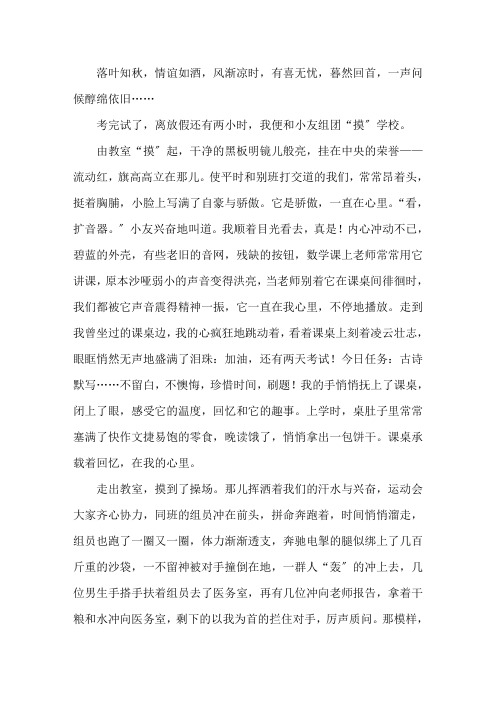 你在我心里作文800字精选范文