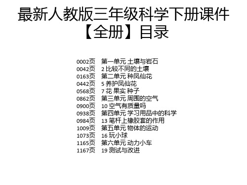 最新人教版三年级科学下册课件【全册】