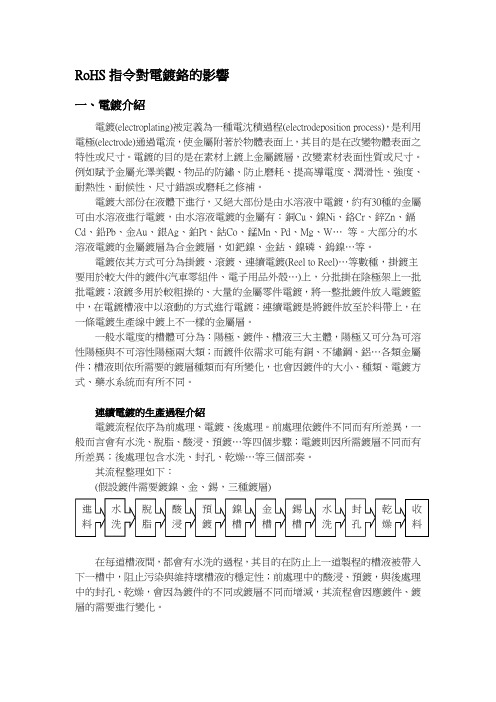 RoHS指令对电镀铬的影响