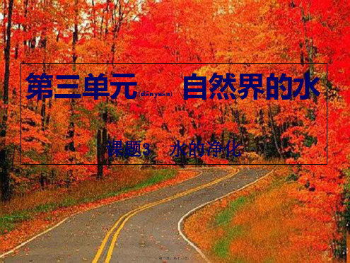 九年级化学上册 3.3 水的净化课件 