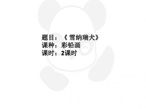三年级上册美术课外班彩铅画《雪纳瑞犬》