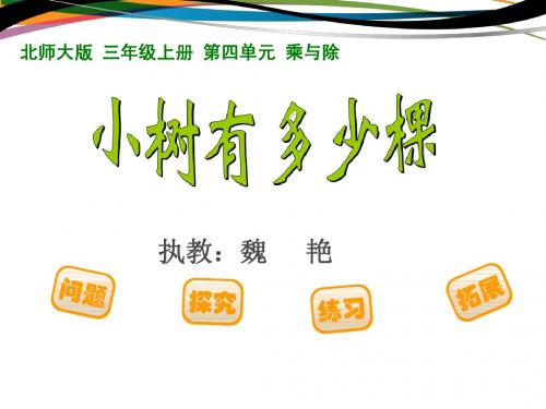 小学数学三年级上册小树有多少棵