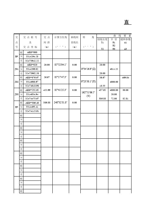 匝道_直曲表
