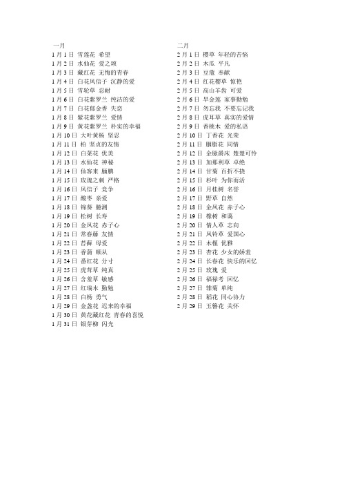 365天生日花语