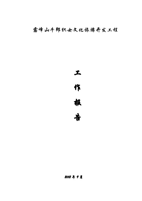 露峰坡景区开发报告(-2