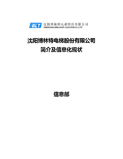 沈阳远大博林特电梯MES项目报告