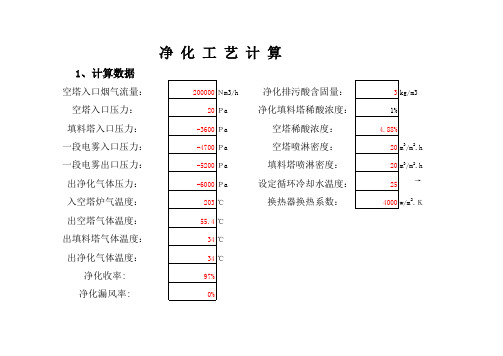 硫酸生产工艺计算