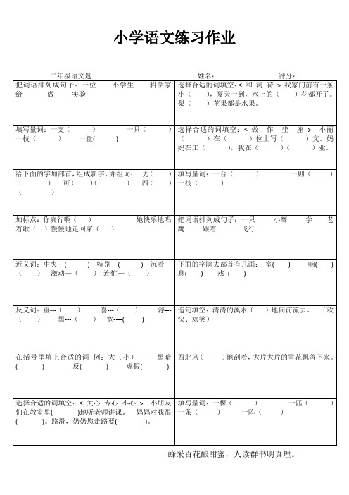 二年级语文随堂精选习题IV (69)