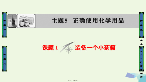 高中化学主题5正确使用化学品课题1装备一个小药箱教学课件鲁科版选修1