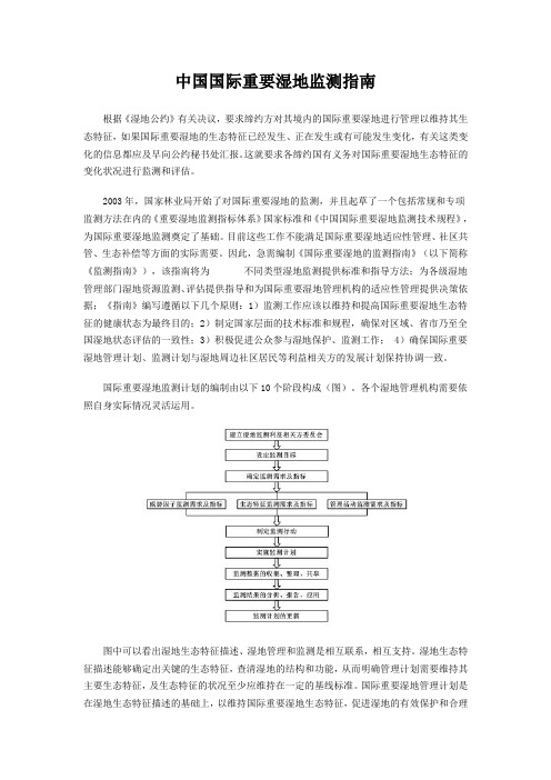 中国国际重要湿地监测指南