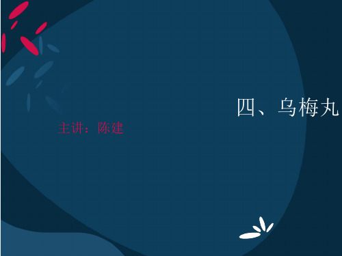 四乌梅丸优秀PPT资料
