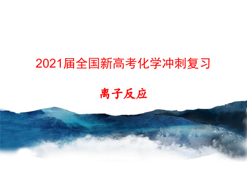 2021届全国新高考化学冲刺复习离子反应