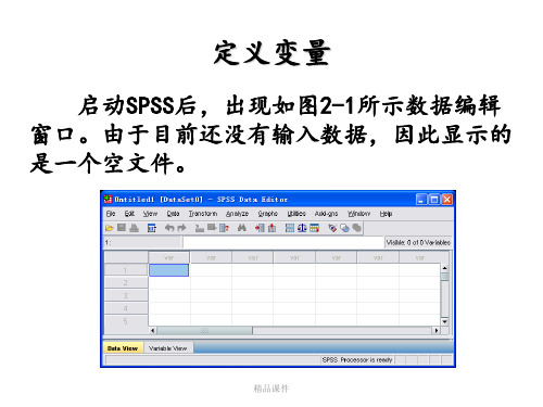 spss数据的定义和录入