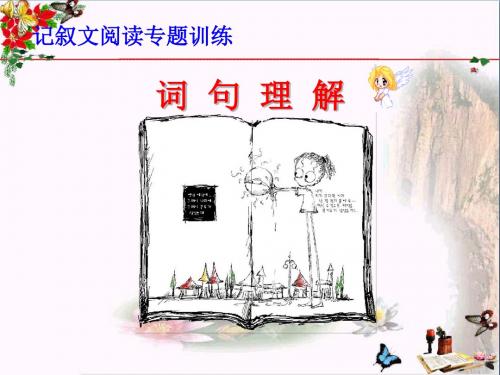 中考记叙文阅读专题训练：词句理解PPT优秀课件