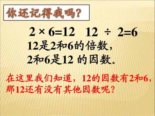北师大版五年级上册《找因数》PPT课件