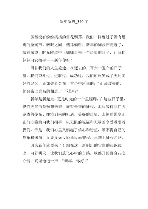 新年新思_350字