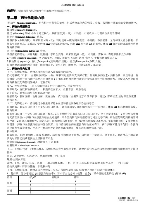 药理学复习资料
