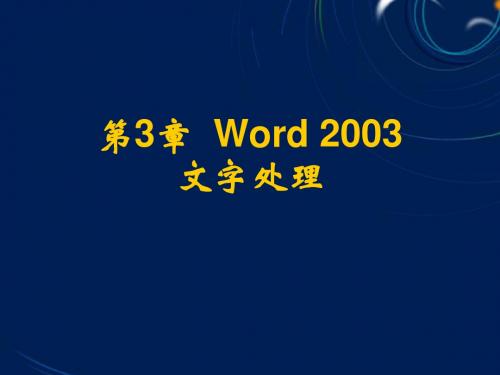 第3章__Word_2003文字处理