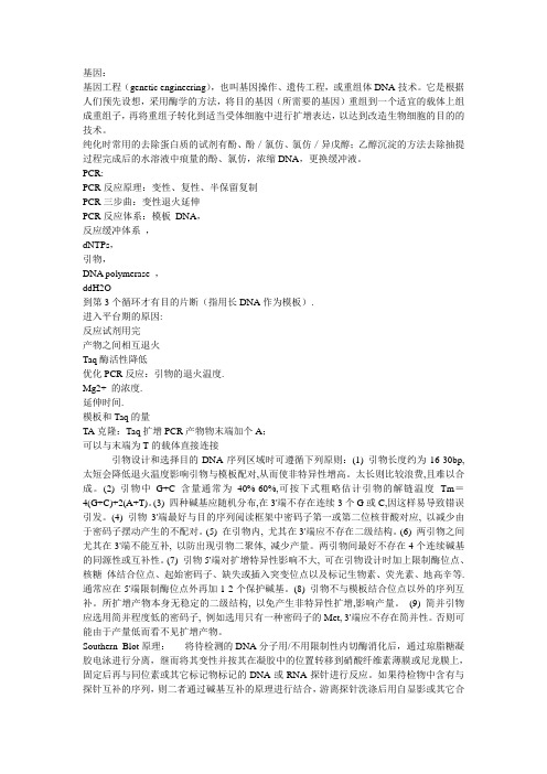 基因工程整理版