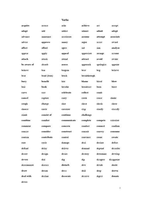 高考动词verbs
