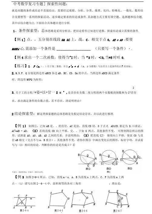 中考数学复习专题 探索性问题.doc