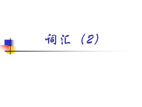 现代汉语 词汇(2)