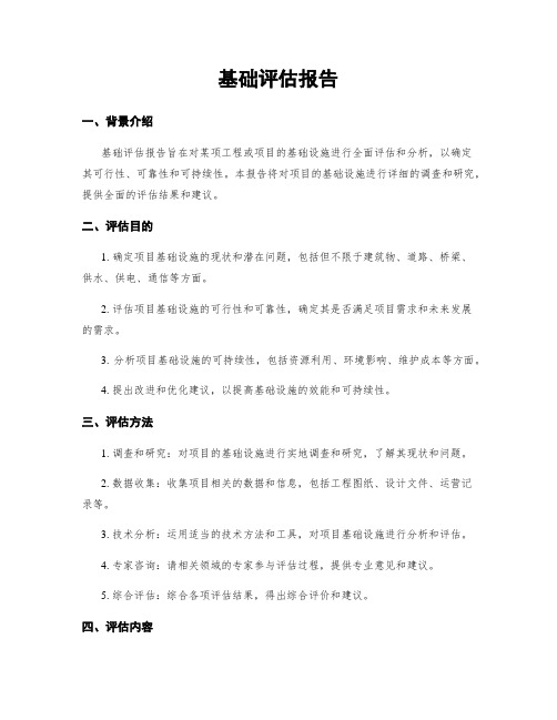 基础评估报告