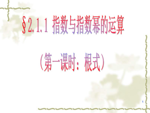 指数及指数幂的运算经典PPT课件