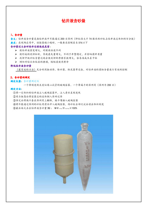 钻井液含砂量