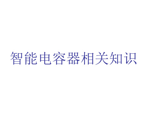 现代电力TDS智能式低压电力电容器产品介绍