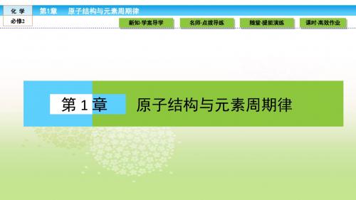高中化学(鲁科版)必修2课件：第一章 原子结构与元素周期律 1.1.1