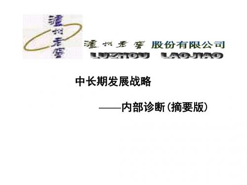 卢州老窖中长期发展战略-内部诊断