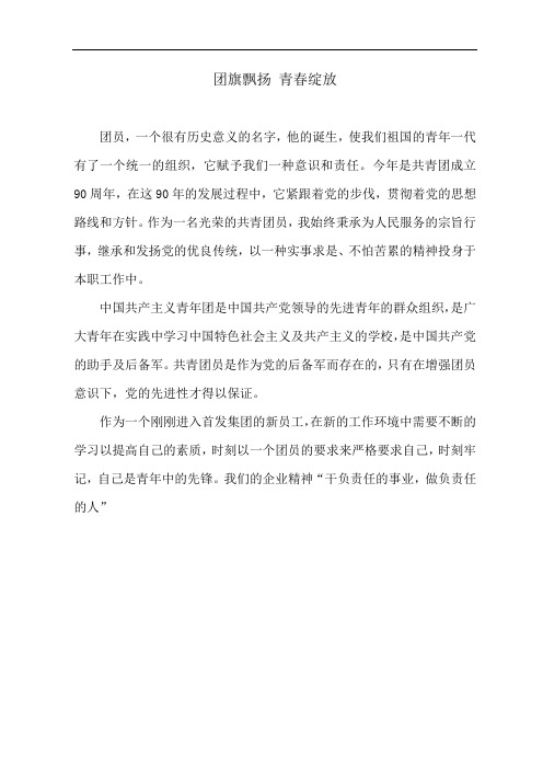 让青春在团旗下飞扬