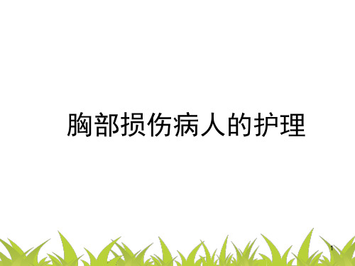 胸部损伤病人的护理PPT课件
