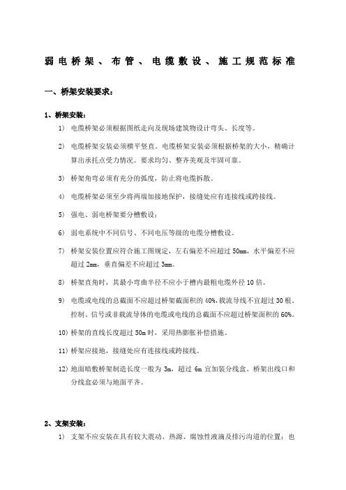 弱电布管布线施工规范标准