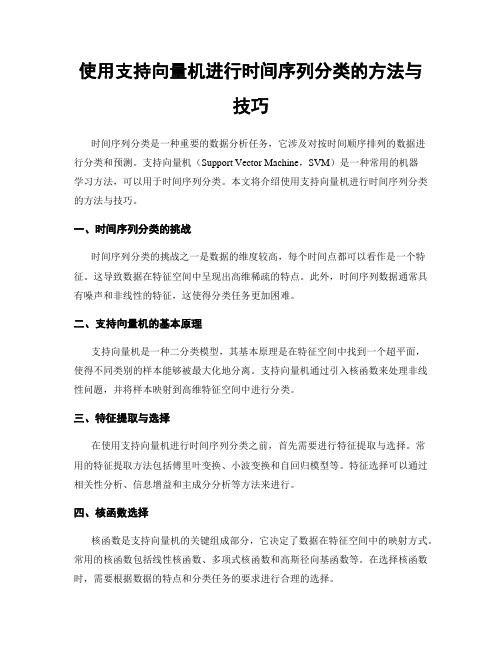 使用支持向量机进行时间序列分类的方法与技巧