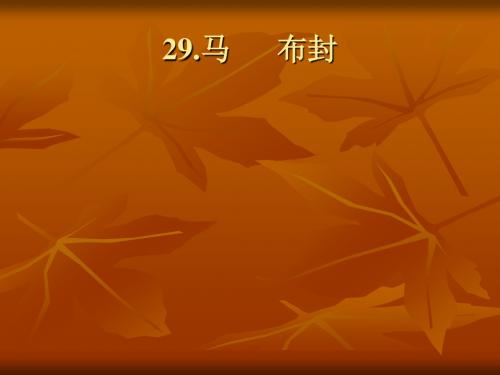 《马》课件